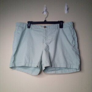 Old Navy Shorts Women 14 Chino Flower Pattern Green Yellow